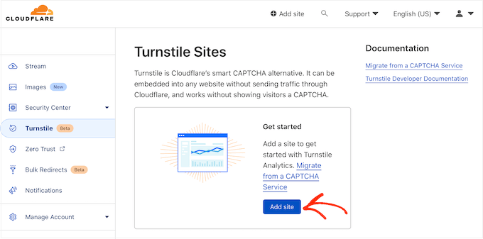 將網站添加到 Cloudflare 儀錶板