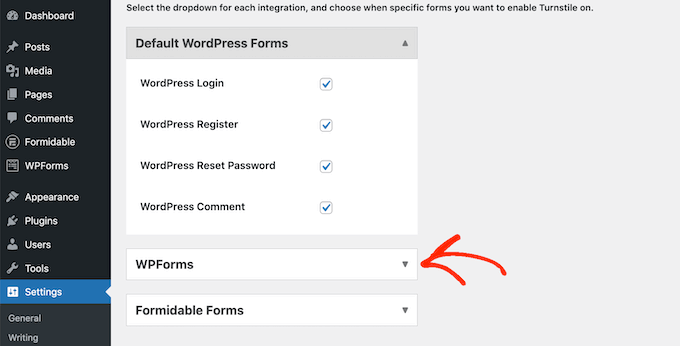 將 Cloudflare 與 WPForms 和 Formidable Forms 集成