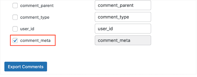 從 WordPress 評論導出自定義元數據