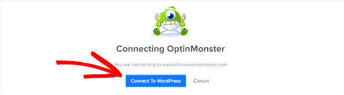 將 OptinMonster 連接到 WordPress