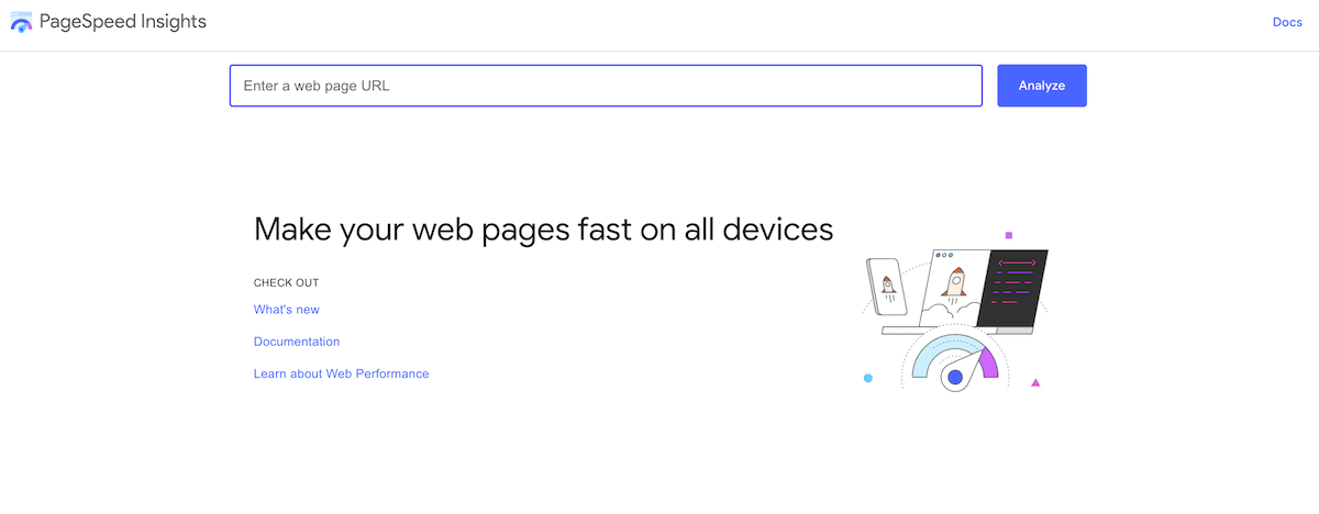 Google PageSpeed Insights website