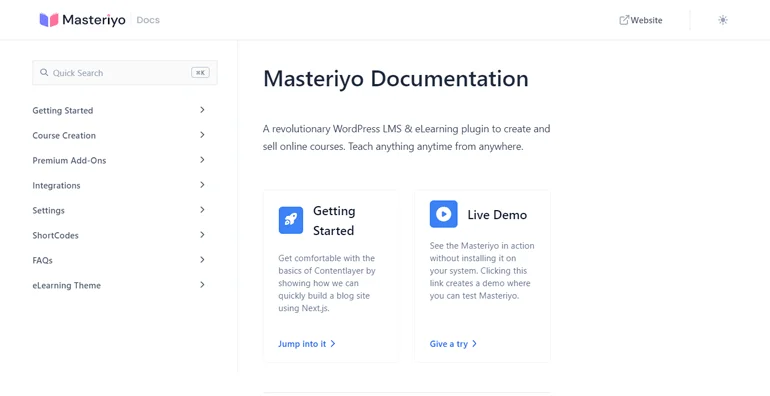 Masteriyo Documentation