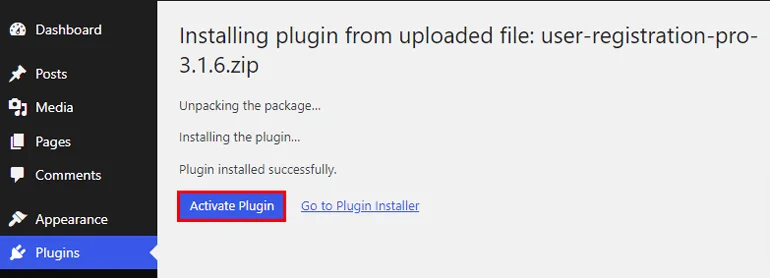 Activate Plugin