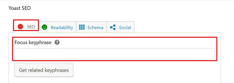 Add Focus Keyword with Yoast SEO