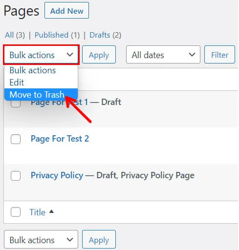 Bulk Actions 