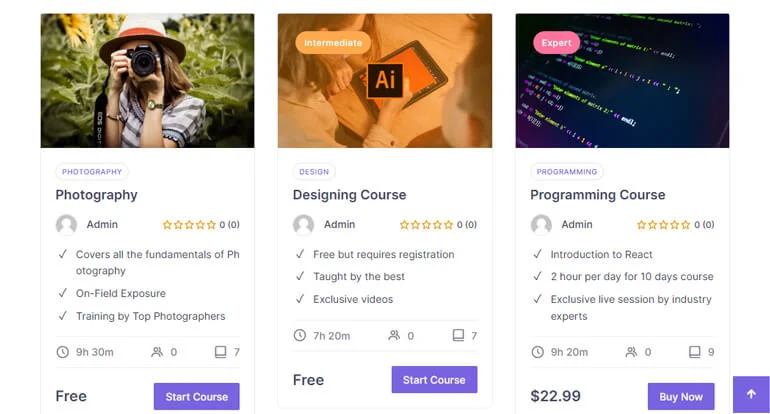 Create Masteriyo Courses