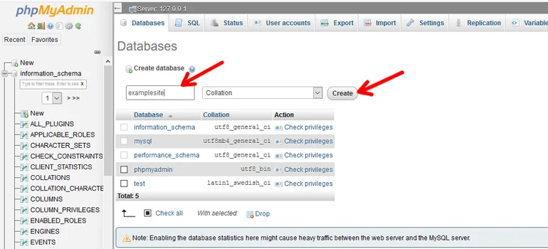 Create WordPress Database