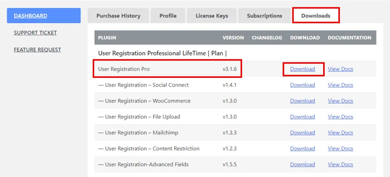 Download User Registration Pro