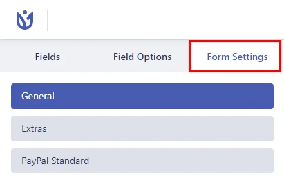 Go to Form Settings Tab