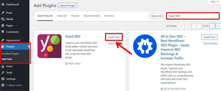 Install Yoast SEO