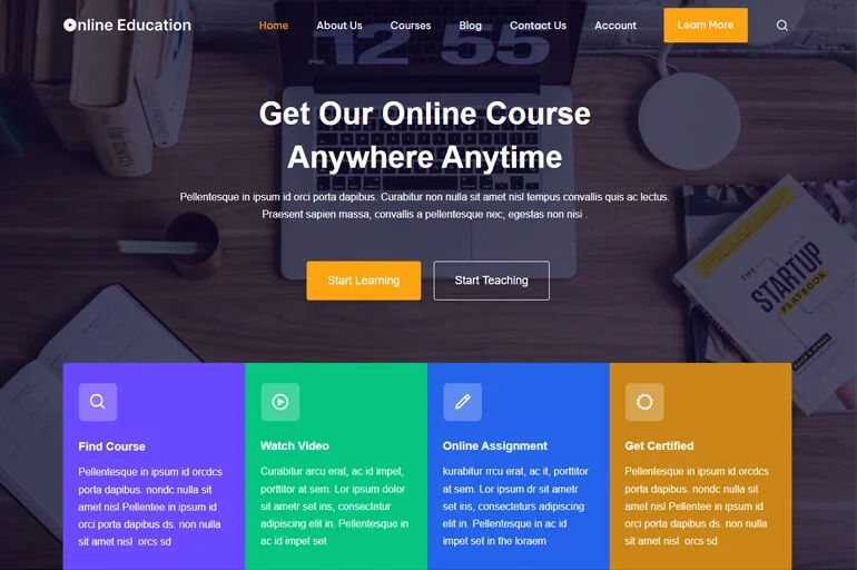 Online Education Theme Demo