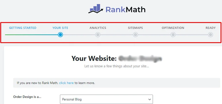 Rank Math Setup Wizard