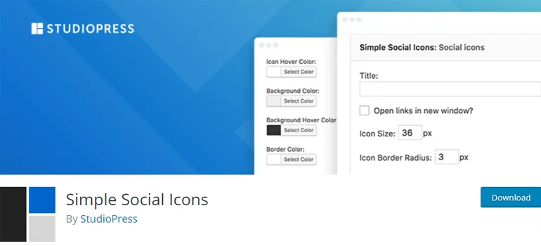 Simple Social Icons Social Media Icons Widget WordPress Plugins