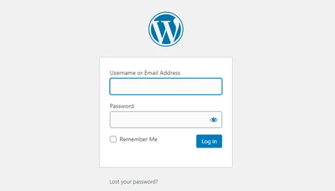 Default login page WordPress